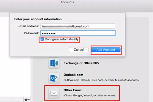 set up outlook for gmail on mac